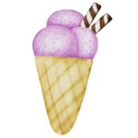 Watercolor ice cream clipart png