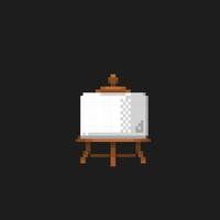 a paint canvas in pixel art style vector