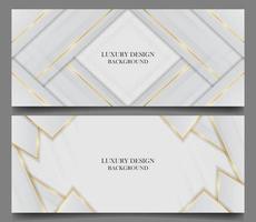 conjunto lujo blanco elegante antecedentes con brillante oro vector. lujo elegante tema diseño vector