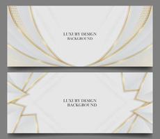 conjunto lujo blanco y brillante oro antecedentes vector. lujo elegante tema diseño vector