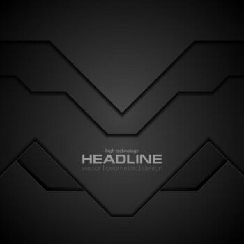 Black technology concept abstract background vector