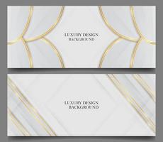 conjunto resumen lujo blanco antecedentes con brillante oro vector. lujo elegante tema diseño vector