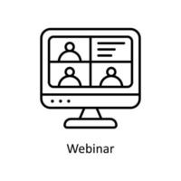 Webinar Vector  outline Icons. Simple stock illustration stock