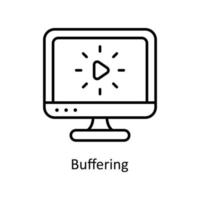 Buffering  Vector  outline Icons. Simple stock illustration stock