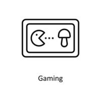 Gaming  Vector  outline Icons. Simple stock illustration stock