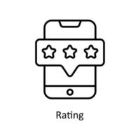 Rating  Vector  outline Icons. Simple stock illustration stock