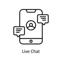 Live Chat  Vector  outline Icons. Simple stock illustration stock
