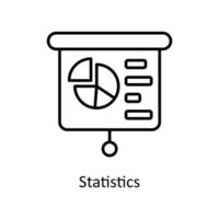 Statistics Vector  outline Icons. Simple stock illustration stock