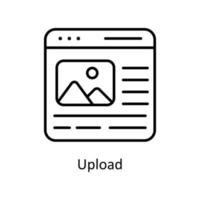 Upload Vector  outline Icons. Simple stock illustration stock