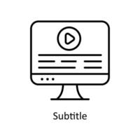 Subtitle Vector  outline Icons. Simple stock illustration stock