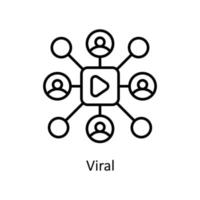 Viral  Vector  outline Icons. Simple stock illustration stock