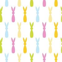 Seamless pattern of hand drawn rabbit bunny on isolated background. Design for springtime, Easter celebration, scrapbooking, nursery decor, home decor, paper crafts, invitation design. vector