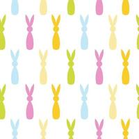 Seamless pattern of hand drawn rabbit bunny on isolated background. Design for springtime, Easter celebration, scrapbooking, nursery decor, home decor, paper crafts, invitation design. vector