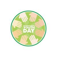 international youth day vector illustration template