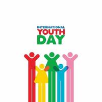 International Youth day 12th August creative vector template