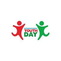 Youth Day for banner, brochure, flyer, greeting, invitation card vector