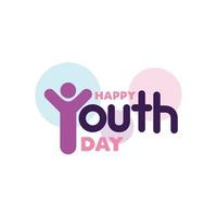 Vector illustration of International youth day vector background template