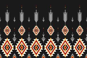 Abstract ethnic Aztec style. Ethnic geometric seamless pattern in tribal. Border ornament print. vector