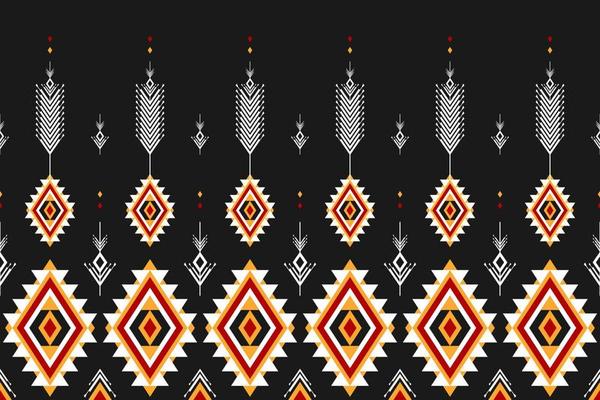 Abstract ethnic Aztec style. Ethnic geometric seamless pattern in tribal. Border ornament print.