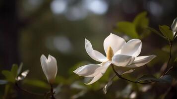 hermosa botánico flor elegancia estado animico o emoción generativo ai foto