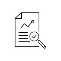Review audit icon vector. Overview risk illustration symbol. Verification business logo. vector