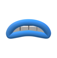 Half  open Mouth with Teeth on a Transparent Background png