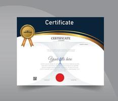 certificado modelo diseño con vector