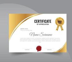 certificado modelo diseño con vector