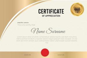 certificate template design with Vector