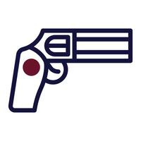 gun icon duotone maroon navy colour military symbol perfect. vector