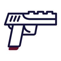 gun icon duotone maroon navy colour military symbol perfect. vector