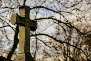 The cross of a grave photo