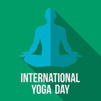 yoga. yoga y meditación. yoga día. internacional yoga día concepto vector