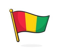 Cartoon illustration of flag of Guinea vector