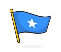 Cartoon illustration of flag of Somalia vector