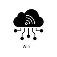 Wifi Vector  Solid Icons. Simple stock illustration stock