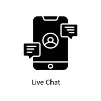 Live Chat  Vector  Solid Icons. Simple stock illustration stock