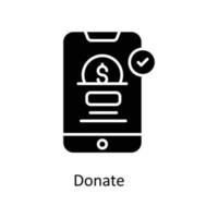 Donate  Vector  Solid Icons. Simple stock illustration stock