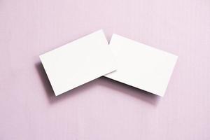 Blank white business card for mockups photo