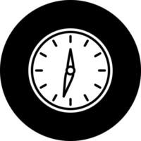 New Year Clock Vector Icon Style