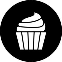 Wedding Cupcake Vector Icon Style