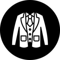 Wedding Men Suit Vector Icon Style