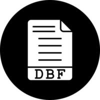 dbf vector icono estilo