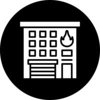 Fire Station Vector Icon Style
