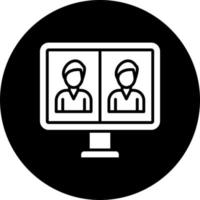 Online Meeting Vector Icon Style