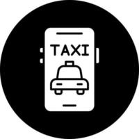 Mobile Taxi Vector Icon Style