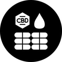 bio cbd por cápsula vector icono estilo