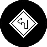 Turn Left Vector Icon Style