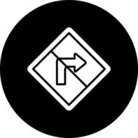 No Right Turn Vector Icon Style
