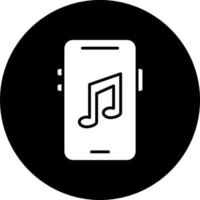 móvil música aplicación vector icono estilo